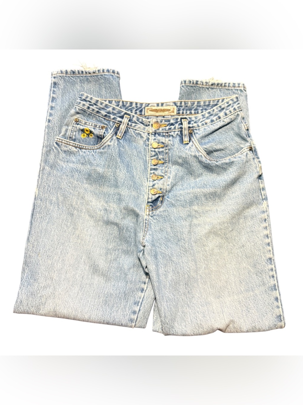 Vintage Paris Sport Club Sunflower Mom Jeans Size 13
